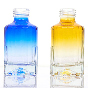 Botella de Licor de Vidrio Transparente Personalizable de 50ml 100ml 250ml <span class=keywords><strong>375ml</strong></span> 500ml 750ml con Tapa de Rosca para Vino, Whisky, <span class=keywords><strong>Vodka</strong></span>, Ginebra y Ron - Product Image 2