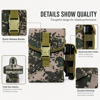 Trousse de premiers secours tactique industrielle portable Jw008 pour une personne, kit de traumatologie, hémostase, entraînement tactique, camouflage, fibre de verre solide