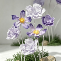 Y-044premium Fleurs artificielles grand format, élégantes et luxueuses, de couleur violette, faites à la main, pour mariages, hôtels, événements et présentoirs commerciaux