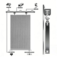 Kit d'accessoires de roulettes et poulies coulissantes pour système de porte de garage suspendue à rail en acier au design moderne (anti-rouille) pour entrepôt et hôtel
