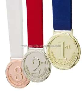 Sıcak satmak özel altın gümüş bronz spor yarış ödülü 1st 2nd 3rd yer madalya