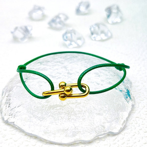 <span class=keywords><strong>Bracelet</strong></span> tissé à la main en acier au titane mode bijoux géométriques <span class=keywords><strong>fil</strong></span> lié <span class=keywords><strong>Bracelet</strong></span> en corde à main réglable en forme de U pour femmes hommes - Product Image 4