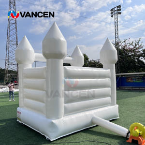Château gonflable commercial <span class=keywords><strong>Vancen</strong></span> Moonwalk, trampoline gonflable, château gonflable pour mariage en PVC blanc à vendre - Product Image 4