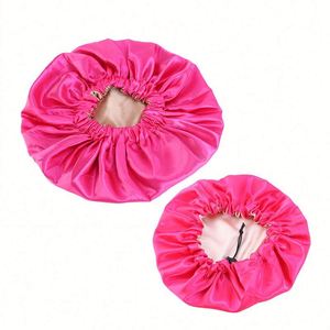 Lot de 2 Bonnets Maman et Moi en Soie pour Enfants et Femmes, en Satin pour Dormir avec Bande Élastique Ajustable, Cadeaux - Product Image 1