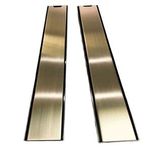 Canal d'insertion de carrelage personnalisé Siphon à bande en acier inoxydable Long siphon de sol Accessoires de salle de bain Drains de sol de douche linéaires - Product Image 1