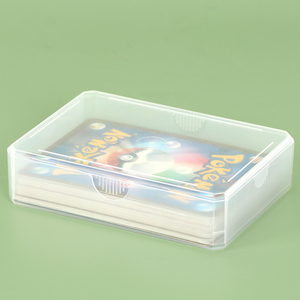 SUNSHING <b>Clear</b> Business Card Storage Box Lightweight Trading Card Plastic Case Holder Blank Playing Card Deck <b>Boxes</b> with Lids - Product Image 2