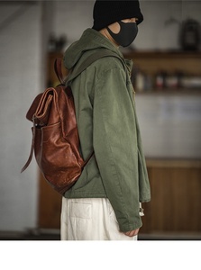 Giacca Parker da <span class=keywords><strong>Uomo</strong></span> con Cappuccio e Maniche Lunghe Pullover con Coulisse sul Collo Giacca da Lavoro Felpe Casual da <span class=keywords><strong>Uomo</strong></span> Verdi con Stampa - Product Image 2