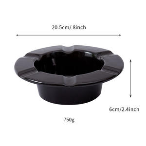 Cenicero Redondo de Cerámica Creativo de Alta Gama, Color Negro, con Caja de Regalo, para Uso en el Hogar u Oficina - Product Image 4