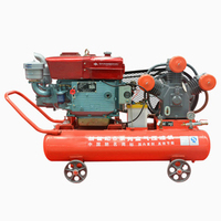 Compresseur d'air mobile diesel Hongwuhuan 11 kW 15 CV 60 CFM 7 bars, type 3 pistons, pour exploitation minière, facile à déplacer, pour mine d'or, prix 15 CV