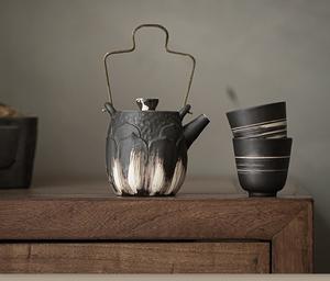 Juego <span class=keywords><strong>de</strong></span> té <span class=keywords><strong>de</strong></span> Kung Fu hecho a mano MSH, tetera pequeña antigua <span class=keywords><strong>de</strong></span> <span class=keywords><strong>gres</strong></span>, tetera individual - Product Image 5