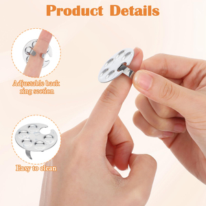 Paquete de 4 Mini Paletas para Decoración de Uñas, Bandeja Mezcladora Portátil de Acero Inoxidable para Manicura, para Salón y Viajes - Product Image 6
