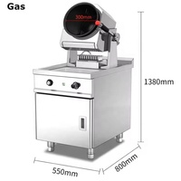 Wok automatique 26cm 30cm 36cm, machine de cuisson intelligente au gaz, machine à remuer, robot cuiseur