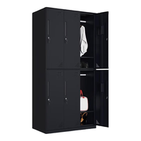 Armoire de rangement métallique robuste verrouillable, design moderne pour la maison, le bureau, le supermarché, l'école, le dortoir, la salle de sport