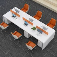 Bureau Partition Personnel Table 6 Personne Poste De Travail Moderne Modulaire Ouvert Plan 4 Personnes Places Postes De Travail pour Le Travail De Bureau Du Personnel