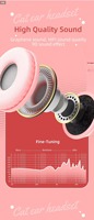 Headphone Anak Nirkabel dengan Lampu LED dan Telinga Kucing Lucu