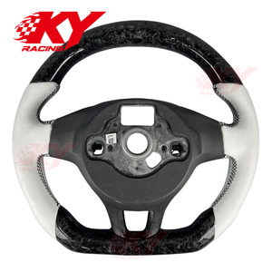 Volante Deportivo Personalizado de Fibra de Carbono con LED de RPM para Volkswagen vw Golf GTI TSI R Tiguan Passat B8 R-Line GT TDI Jetta GLI Polo - Product Image 4