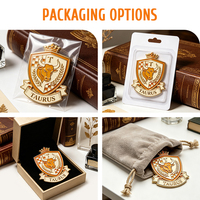 Écusson Héraldique Scolaire Européen Vintage en Émail Souple Gaufré, Broche Personnalisée avec Logo ou Emblème Animal pour Collège ou Maison Universitaire