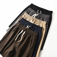 Shorts de sport en coton uni pour homme, de haute qualité, décontractés, avec cordon de serrage, amples et confortables, avec poches