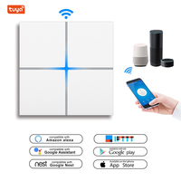 Panneau en aluminium durable de première qualité, commutateur tactile de lumières knx pour thermostat/gradation/obturateur/scène/l
