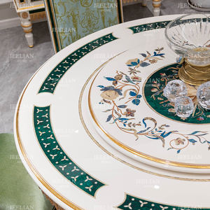Mesa de comedor Yue Zhang JEELIAN con incrustaciones de concha francesa de lujo, mesa redonda de madera maciza de 1,5 m, tocadiscos, muebles antiguos europeos para el hogar - Product Image 3
