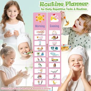 Planificateur <span class=keywords><strong>hebdomadaire</strong></span> pour enfants Tableau de comportement magnétique Calendrier Tableau de routine pour les tout-petits Calendrier visuel - Product Image 2