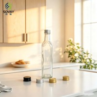 Bouteille en verre carrée haute et droite de 500 ml, avec col fileté, pour huile d'olive, huile végétale, approvisionnement en gros pour revendeurs