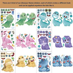 Adesivi Animali Carini: Crea un Viso di Dinosauro, Regalo per Feste di Compleanno, Decorazioni Impermeabili e Durevoli in Vinile - Product Image 6