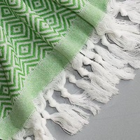 Serviette de plage turque personnalisée avec pompons, en coton et microfibre, séchage rapide, moderne, pour l'été, idéale pour les voyages en bord de mer