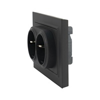 Prise murale de sécurité durable à 2 sorties, 16A, mise à la terre standard, 250V