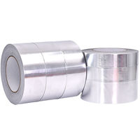 Ruban adhésif en aluminium pour conduits HVAC, 50 mm x 30 m, auto-adhésif, imperméable, ignifuge, résistant à la chaleur, ruban isolant