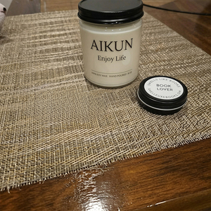 AIKUN Portable Eco Friendly Frosted Glass Jar Soy Wax Custom Scented <b>Candle</b> Home Fragrance <b>Candle</b> for Spa Use - Product Image 4