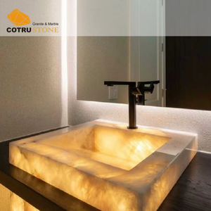 Vasque en quartzite blanc Cotrustone <span class=keywords><strong>Cristallo</strong></span> pour salle de bain de villa - Product Image 2