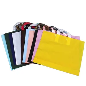 고품질 로고 인쇄 패치 핸들 포장 캐리어 쇼핑 플라스틱 포장 가방