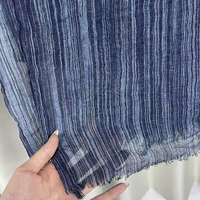 Écharpe en voile de coton, châle en viscose, châle en pashmina, hijab pour femmes, hijab de Dubaï, rayé, froissé