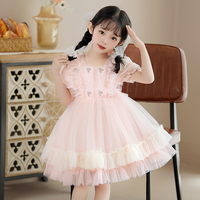 Robe de demoiselle d'honneur pour mariage, exquise, magnifique, pour l'été, robe de soirée pour enfants, robes d'anniversaire, tenue décontractée quotidienne, coupe trapèze