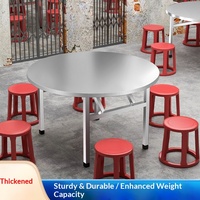 Klappbarer Edelstahltisch für Zuhause, Gastronomie, Outdoor-Grillen & Marktstände – Outdoor-Möbel im minimalistischen Design