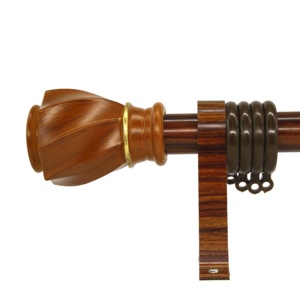 Aluminum Wood Grain Oak Teak <strong>Wooden</strong> <strong>Curtain</strong> Rod 28mm Ceiling Mount Wall Window Drapery <strong>Curtain</strong> <strong>Pole</strong> - Product Image 4