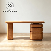 Bureau d'ordinateur de direction en bois massif de luxe moderne, avec tiroirs pivotants, bureau de maquillage en bois de palissandre personnalisé