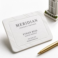 Cartes de visite professionnelles mates, grammage lourd, impression typographique 600-800 g/m², pour entreprises et immobilier, 90 x 54 mm, logo en relief ou en relief à sec