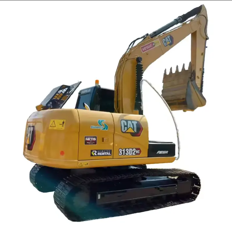 เครื่องจักรก่อสร้าง CAT 313 ชุดเครื่องยนต์รถขุดให้เครื่องยนต์เบนซิน Sumitomo Cat 313d รถขุดพร้อมเครื่องยนต์