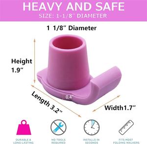 Patins de marche pliants pour déambulateurs, accessoires essentiels en caoutchouc pour la mobilité, poignée ergonomique, matériau en aluminium 300 - Product Image 4