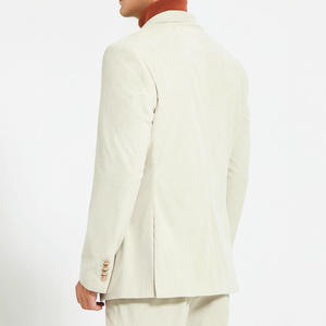 Étiquettes d'expédition autocollantes transfrontalières très vendues Watsons <span class=keywords><strong>Paul</strong></span> Costume pantalon homme style Old Money double boutonnage en velours côtelé blanc - Product Image 5