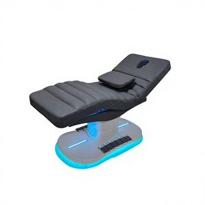 Mesa de Masaje Eléctrica de Cuero PU con Reposacabezas Integrado, Estructura Metálica, Diseño Contemporáneo, Mueble de Salón para Uso Comercial - Product Image 2
