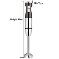 Mixeur Plongeant Électrique Multifonctionnel en Acier Inoxydable à Bouton Poussoir, Facile à Utiliser, Puissance 301-500W, Idéal pour Usage Hôtelier