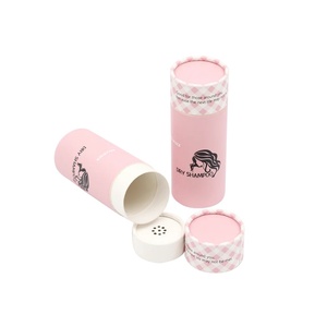 Boîte cylindrique en papier kraft écologique personnalisée pour cosmétiques, tube tamis pour l'emballage de poudre libre - Product Image 1