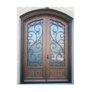 Latest Front Wrought Iron Glass <b>Door</b> Design Used Exterior French <b>Doors</b> for Sale - Product Image 3