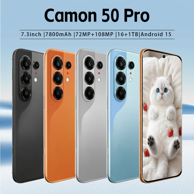 Camon 50 Pro 5G Android 15 Phone 16GB+1TB Large Memory for Casual Gaming & Entertainment