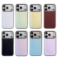 Étui de luxe électroplaqué à pois en TPU+PC, résistant à la saleté, antichoc et étanche pour 17 Pro Max 16/15/14/13