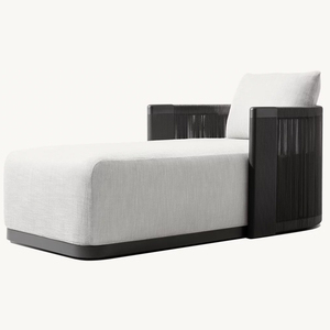 Chaise longue <span class=keywords><strong>de</strong></span> <span class=keywords><strong>jardin</strong></span> portable en aluminium avec coussins - Design moderne, résistante aux UV, durable, pliable pour la cour et la plage - Product Image 3