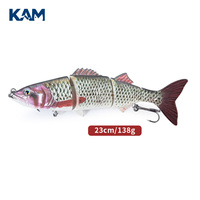 Leurre de pêche Kam en gros, grande taille, quatre sections, accessoires de pêche, appât dur réaliste